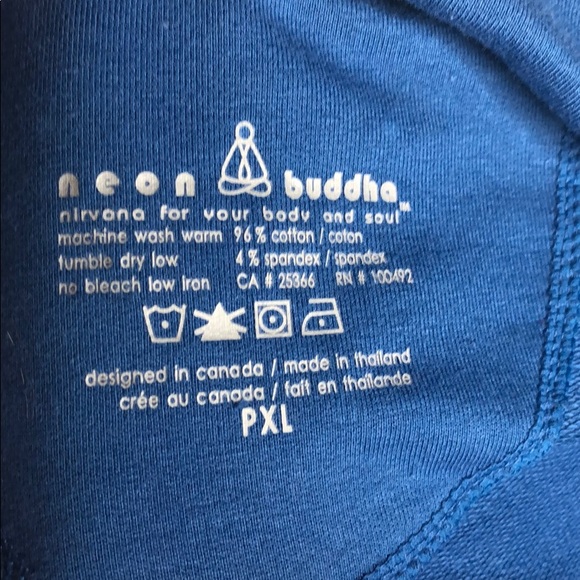 Neon Buddha Blue Two Button Cotton Cape Jacket - Picture 6 of 7